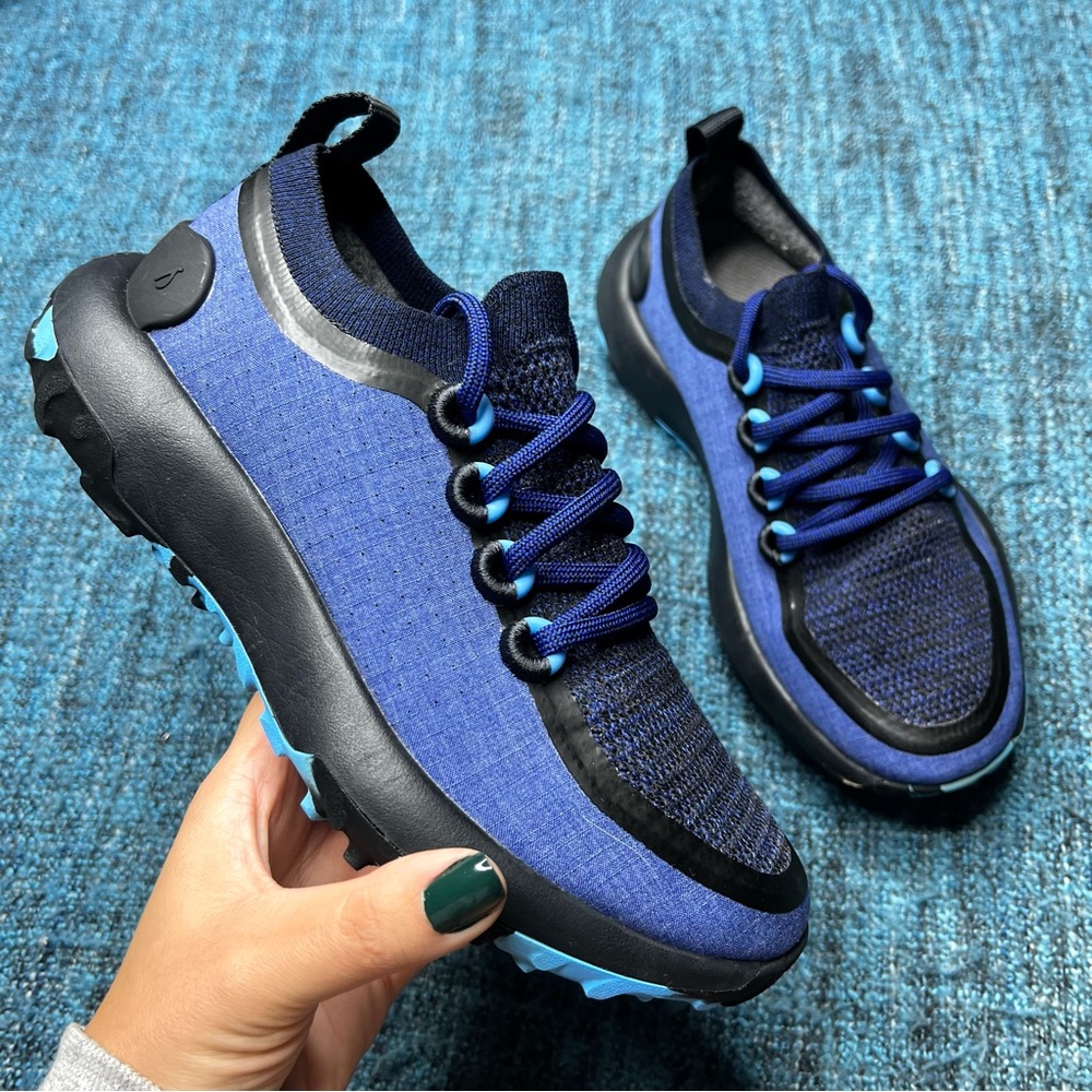 Allbirds Trail Runners SWT Sneakers in Hazy Cobalt Black Women's Size 5.5 Shoes